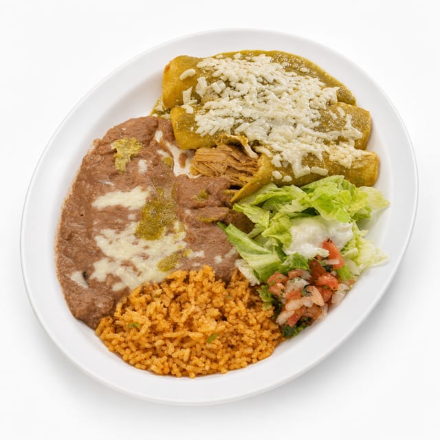 Enchiladas verdes.